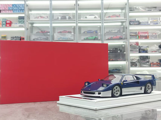 GL 1/18 Ferrari F40 Blue Carbon Fiber Model Car JS-GL016