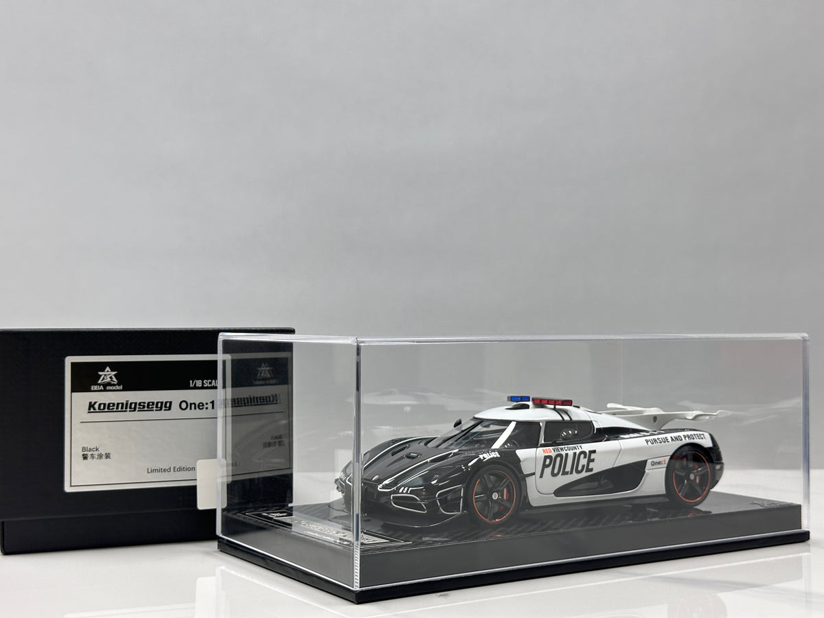 BBA Model 1/18 Koenigsegg One:1 Police Livery BBA097