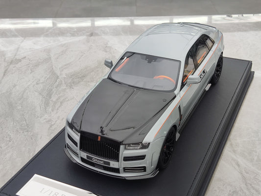 VMB 1/18 Rolls-Royce Ghost Grey Carbon Hood Resin Model JS-VMB003