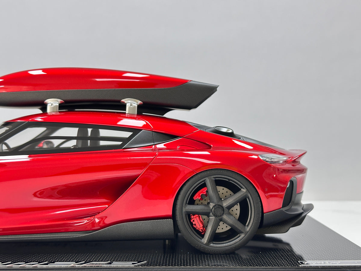 Frontiart 1/12 Koenigsegg Gemera with Roof Rack – Candy Red (FA206)