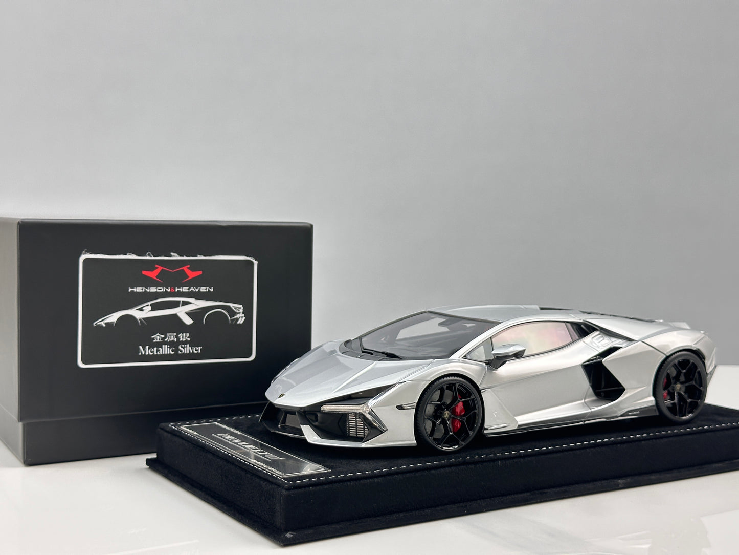 HH Model 1/18 Lamborghini Revuelto Metallic Silver HH620