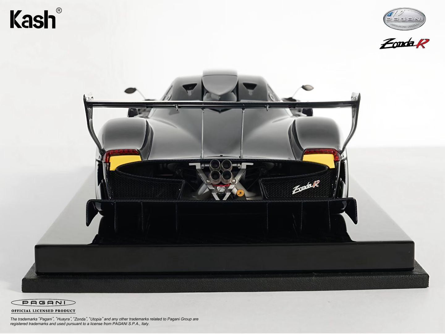 Kash Model 1/18 Pagani Zonda R Gloss Carbon Black Car Model