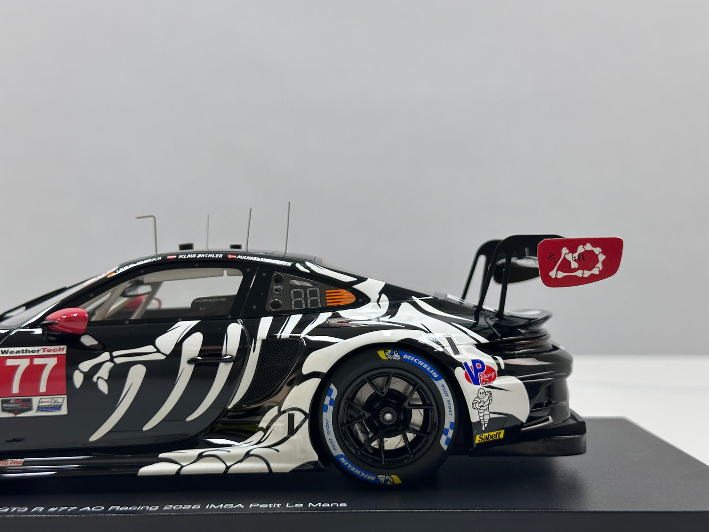Topspeed 1/18 Porsche 911 GT3 R #77 AO Racing 2025 IMSA Petit Le Mans Skeleton Dragon Livery TS0651