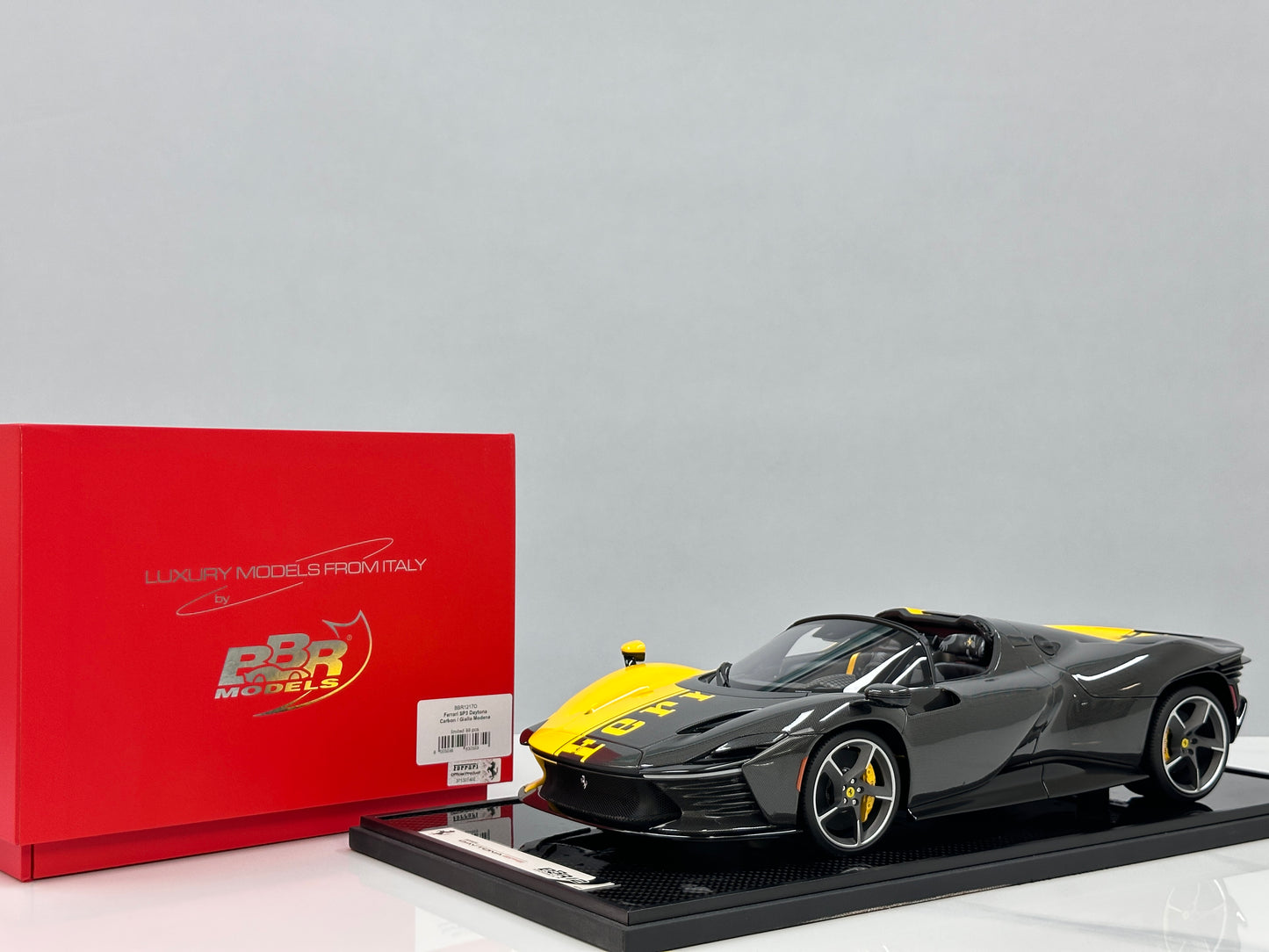 BBR 1/12 Ferrari SP3 Daytona 599+1 Spider – Modena Yellow (BBR1217O)
