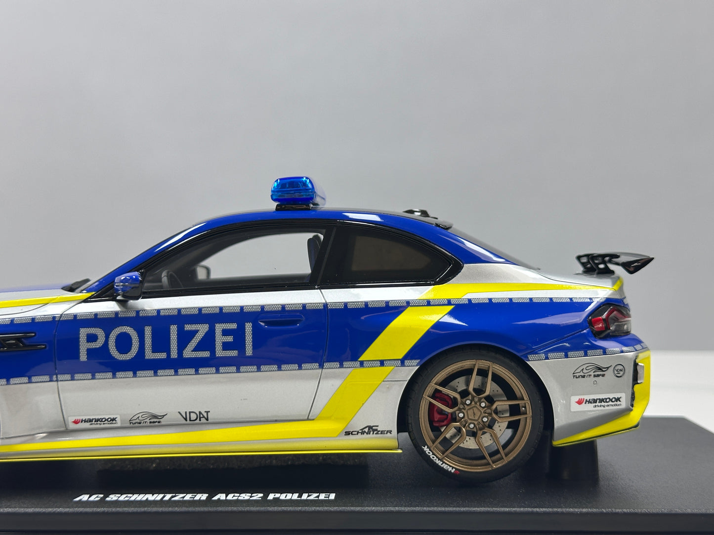 GT Spirit 1/18 BMW AC Schnitzer ACS2 Sport POLIZEI 2024 Blue Silver Livery GT573