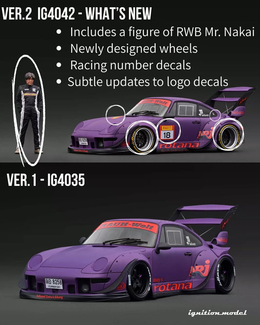 IG 1/18 Porsche RWB 993 Mr. Nakai Resin Model IG4042