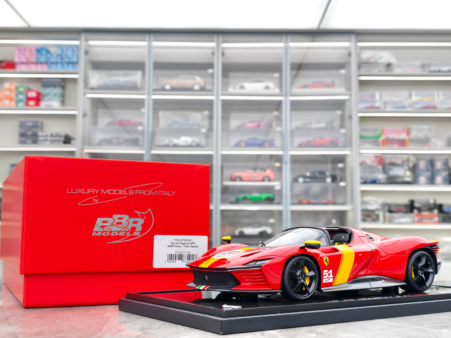 BBR 1/18 Ferrari Daytona SP3 Custom Edition, Red #51 P18214TMLM51, Sold Out