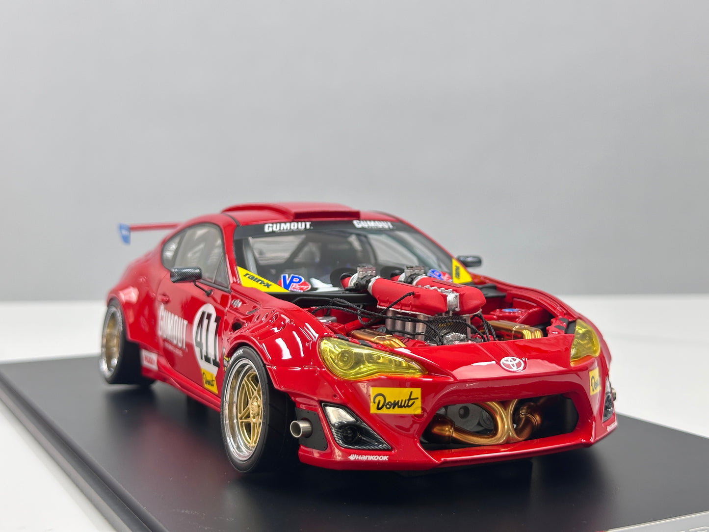 1/18 Ferrari 458 V8-swapped 86 (Red) – Factory Model 001