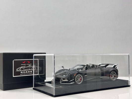 HH Model 1/18 Pagani Huayra Matte Black Carbon HH663