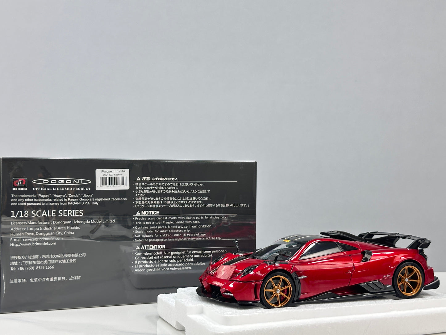 LCD 1/18 Pagani Imola Red LCD18023-RE