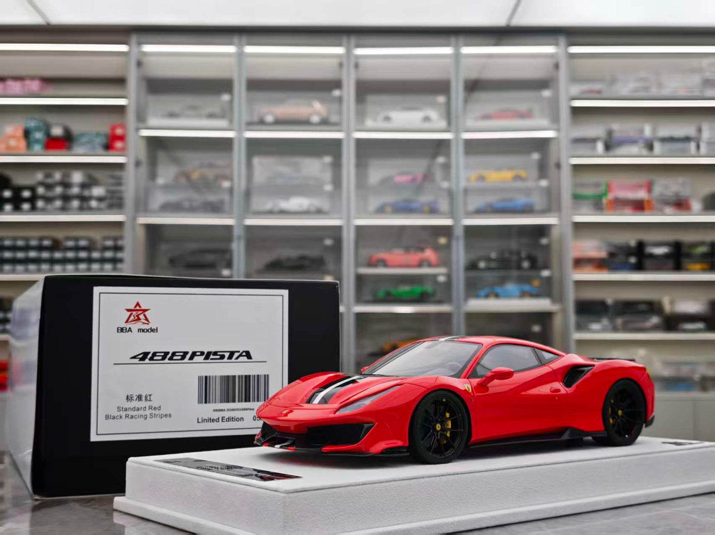 BBA MDOEL 1/18 Ferrari 488PISTA (Red) BBA055
