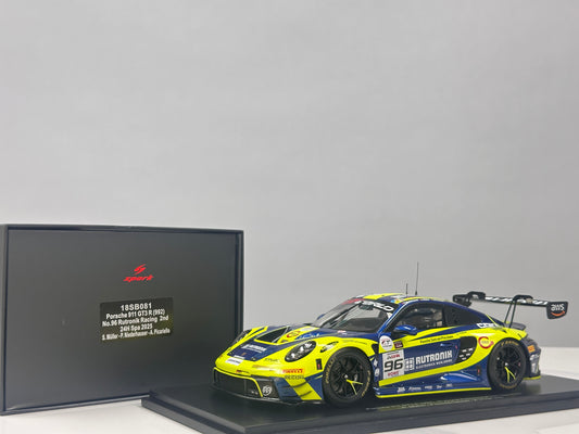 Spark 1/18 Porsche 911 (992) GT3 R, 2025 Spa-Francorchamps runner-up, green livery 18SB081