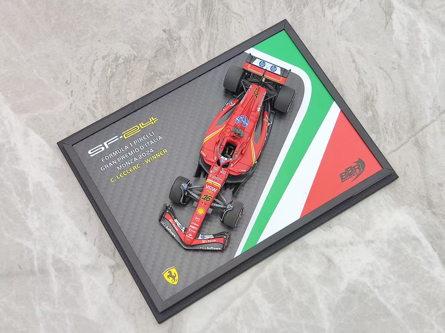 BBR 1/43 Ferrari SF24 Monza GP 2024 Leclerc Winner #16 Red BBRC307ASTCH