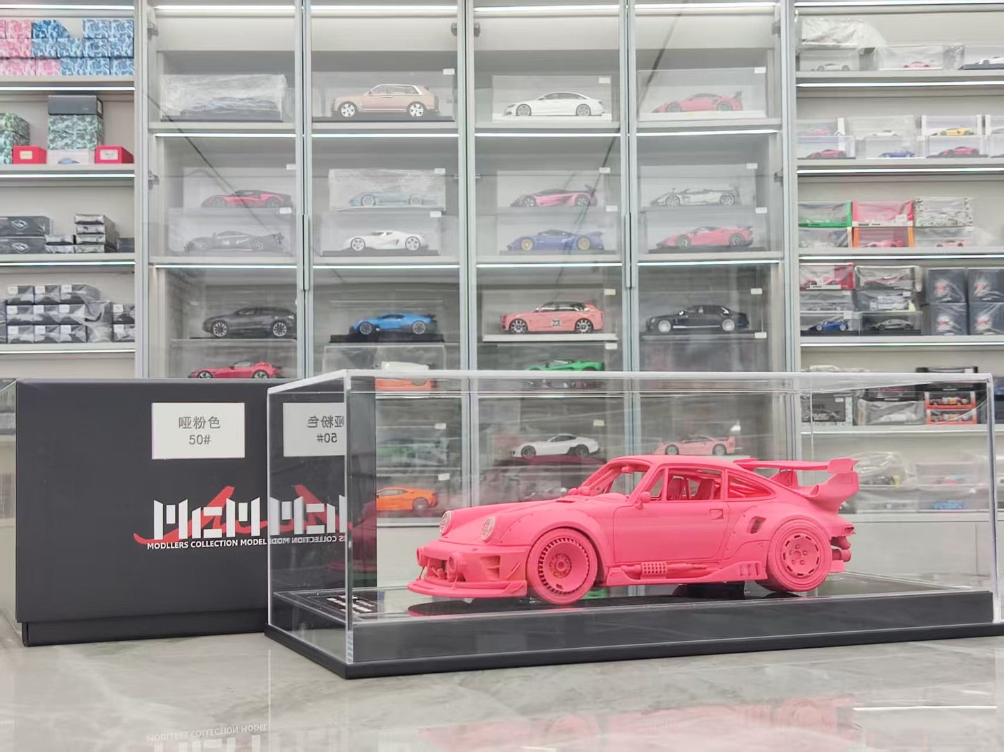 MCM 1/18 Porsche RWB 964 heavily modified pink limited edition car model MCM018