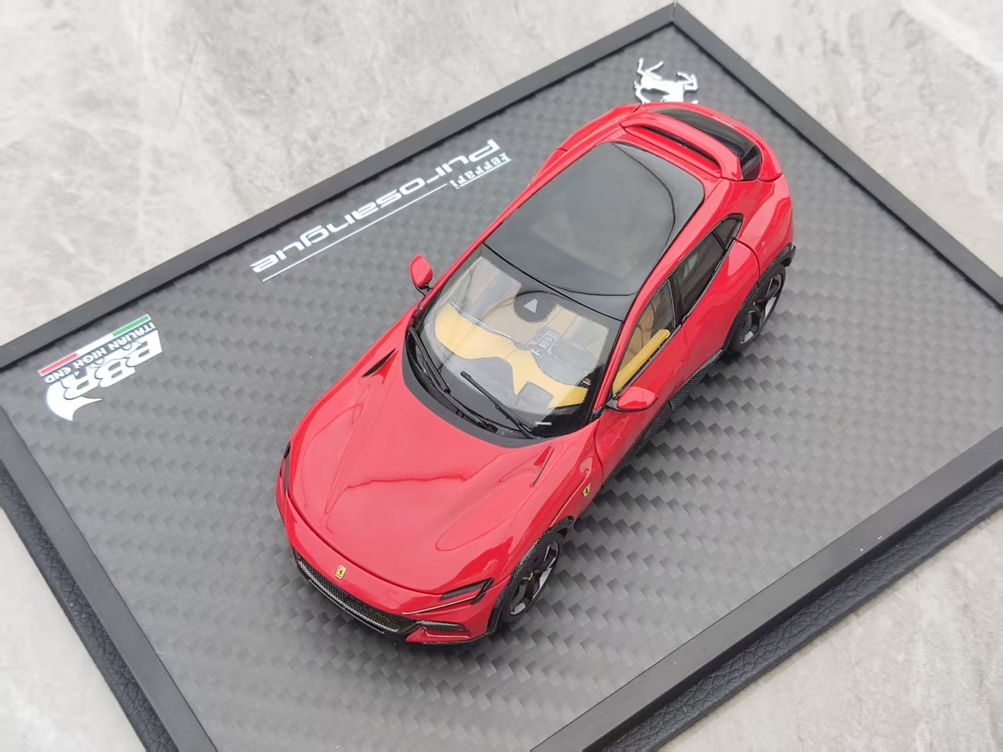 BBR 1/43 Ferrari Purosangue Panoramic Sunroof Version, Standard Red HE43002BST