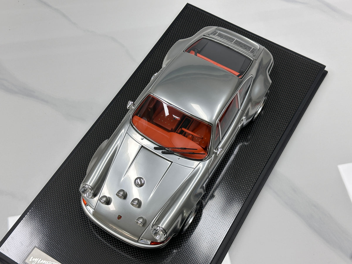 IVY 1/12 Porsche Singer, Matte Chrome with White Wheels IVY249