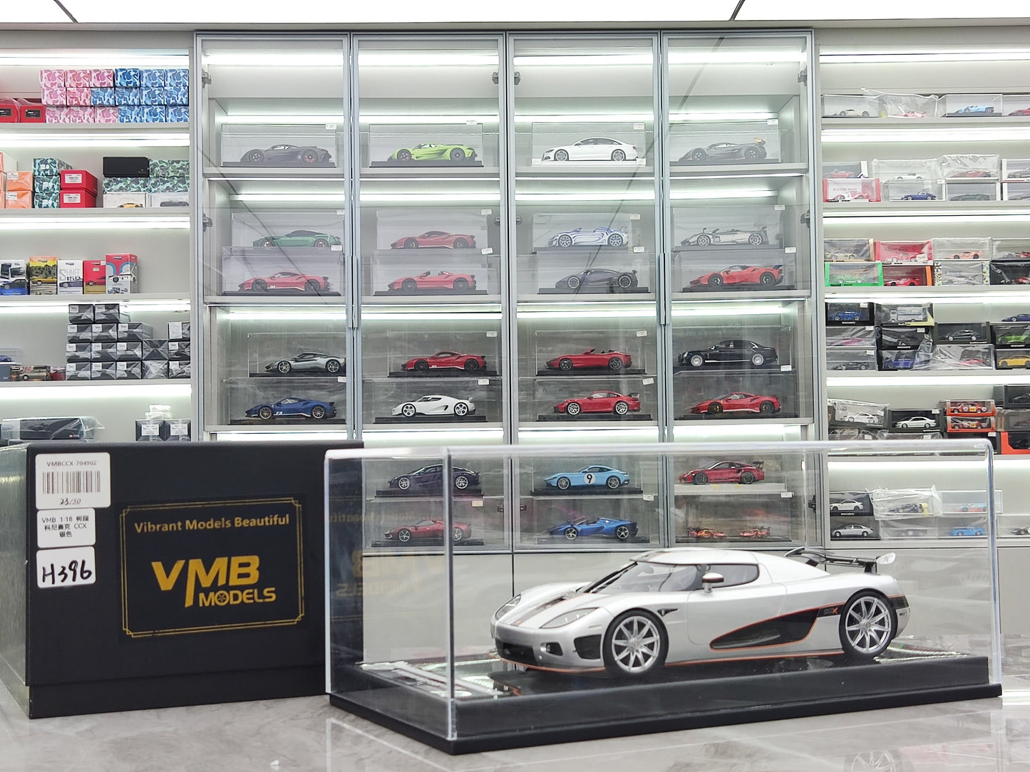 VMB 1/18 Koenigsegg CCX Silver Simulated Car Model JS-VMB001