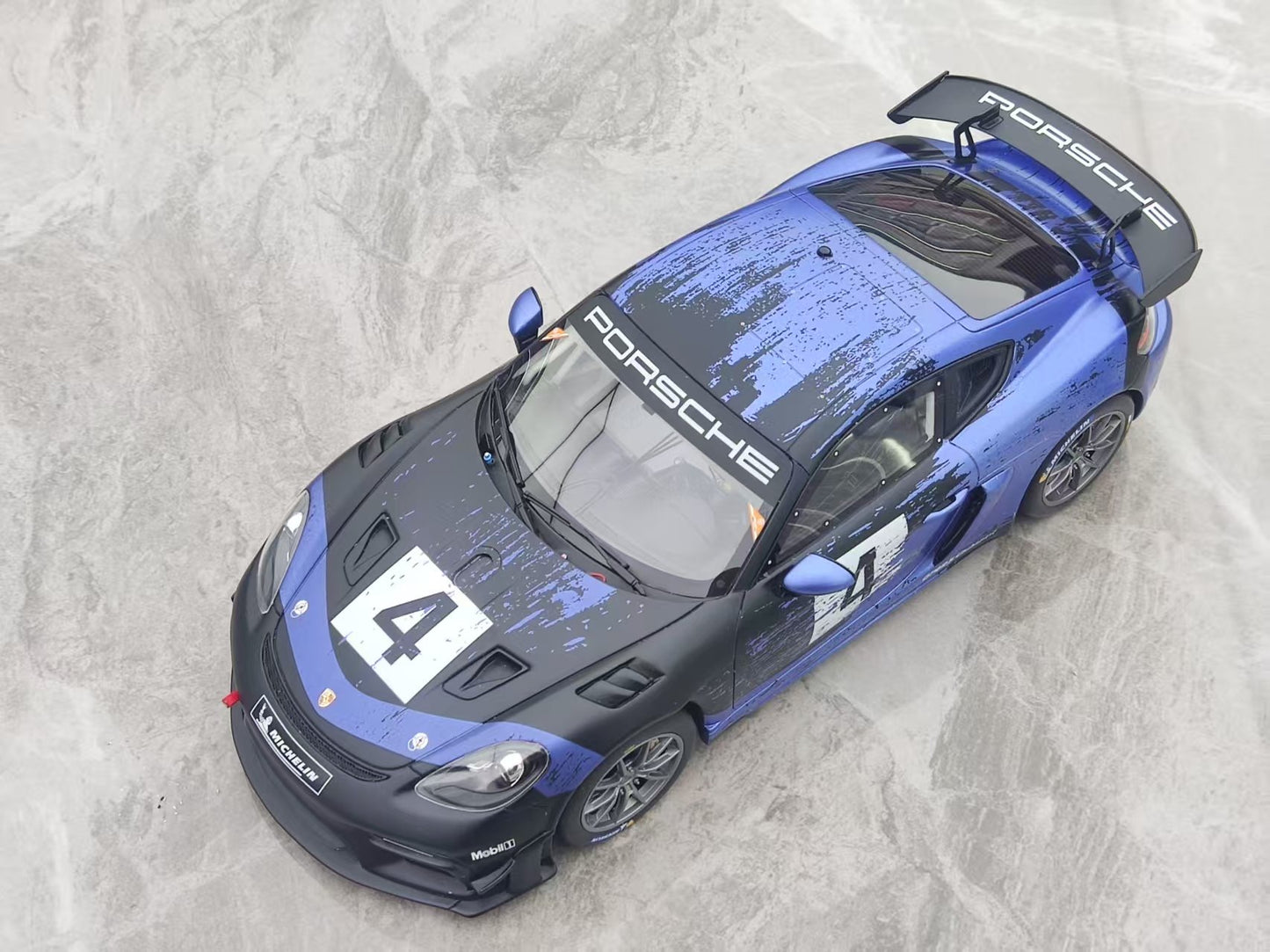 OTTO 1/18 Porsche Cayman 718 GT4 RS Clubport 2021 Blue/Black Livery OT469