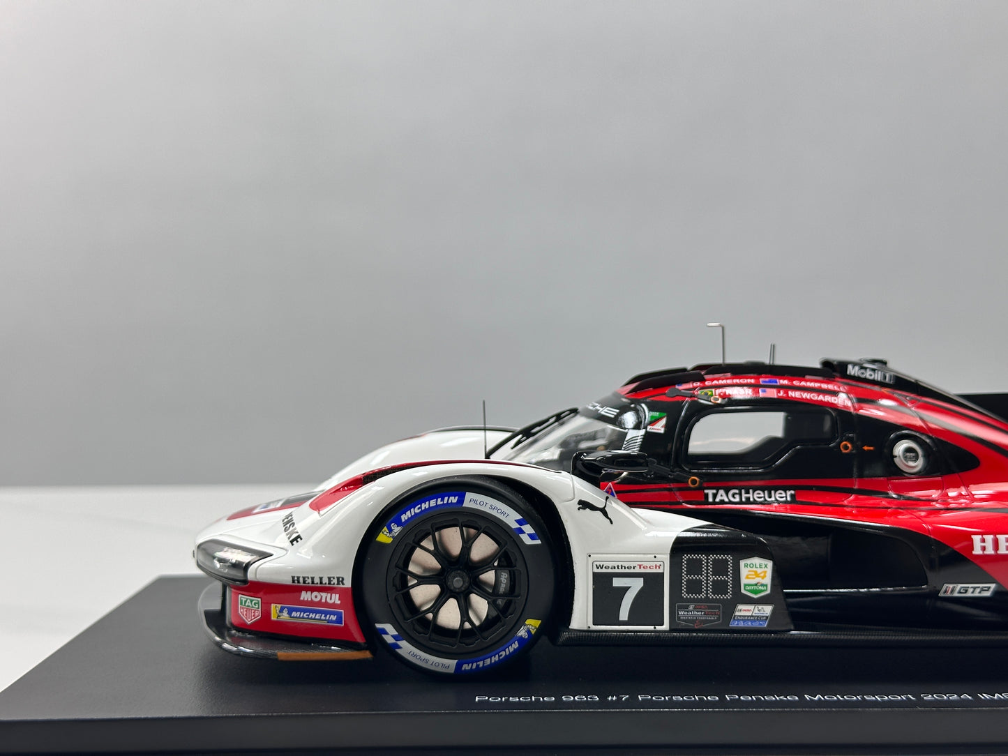 Topspeed 1/18 Porsche 963 #7 Porsche Penske Motorsport 2024 Red & White Livery TS0700