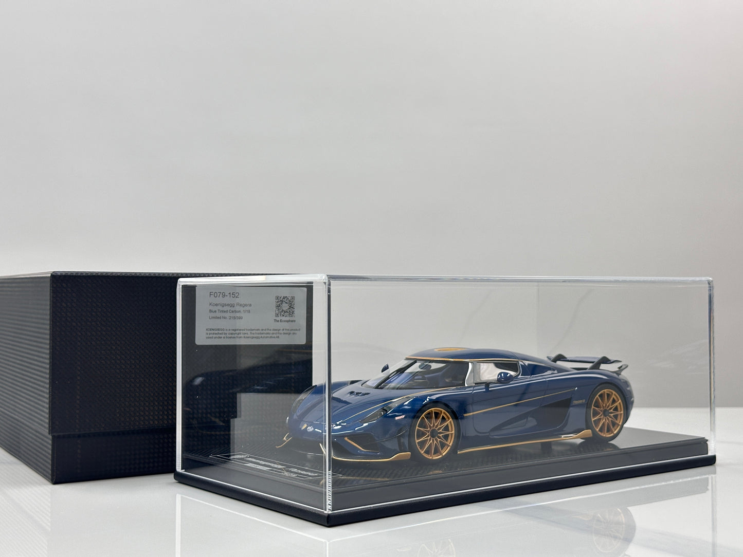 FRONTIART 1/18 Koenigsegg Regera Blue Carbon FA191