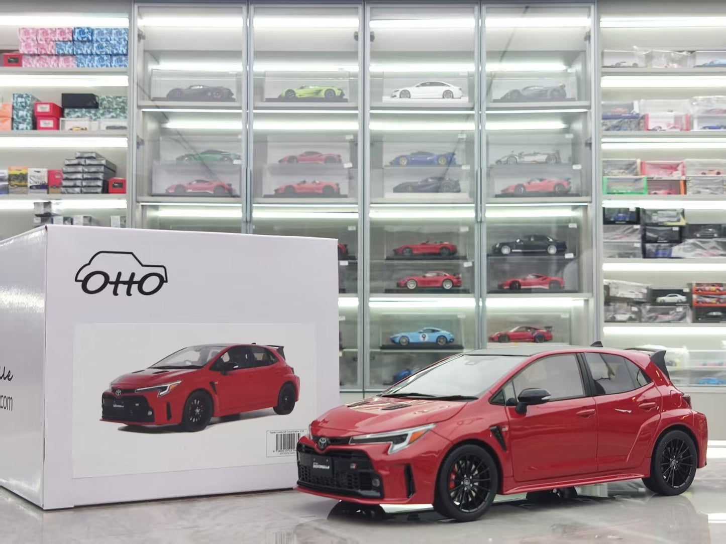 OTTO 1/18 Toyota COROLLA GR CIRCUIT EDITION SUPERSONIC Red Resin Model OT1072