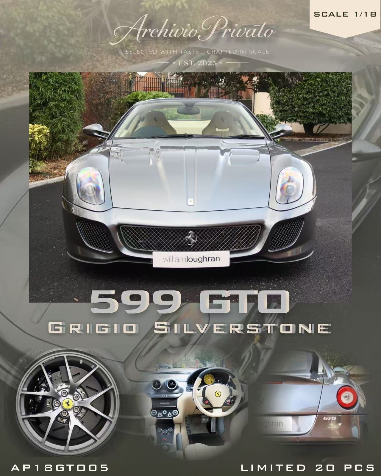 Pre-sale of Archivio Privato's first resin model
1/18 Ferrari 599 GTO