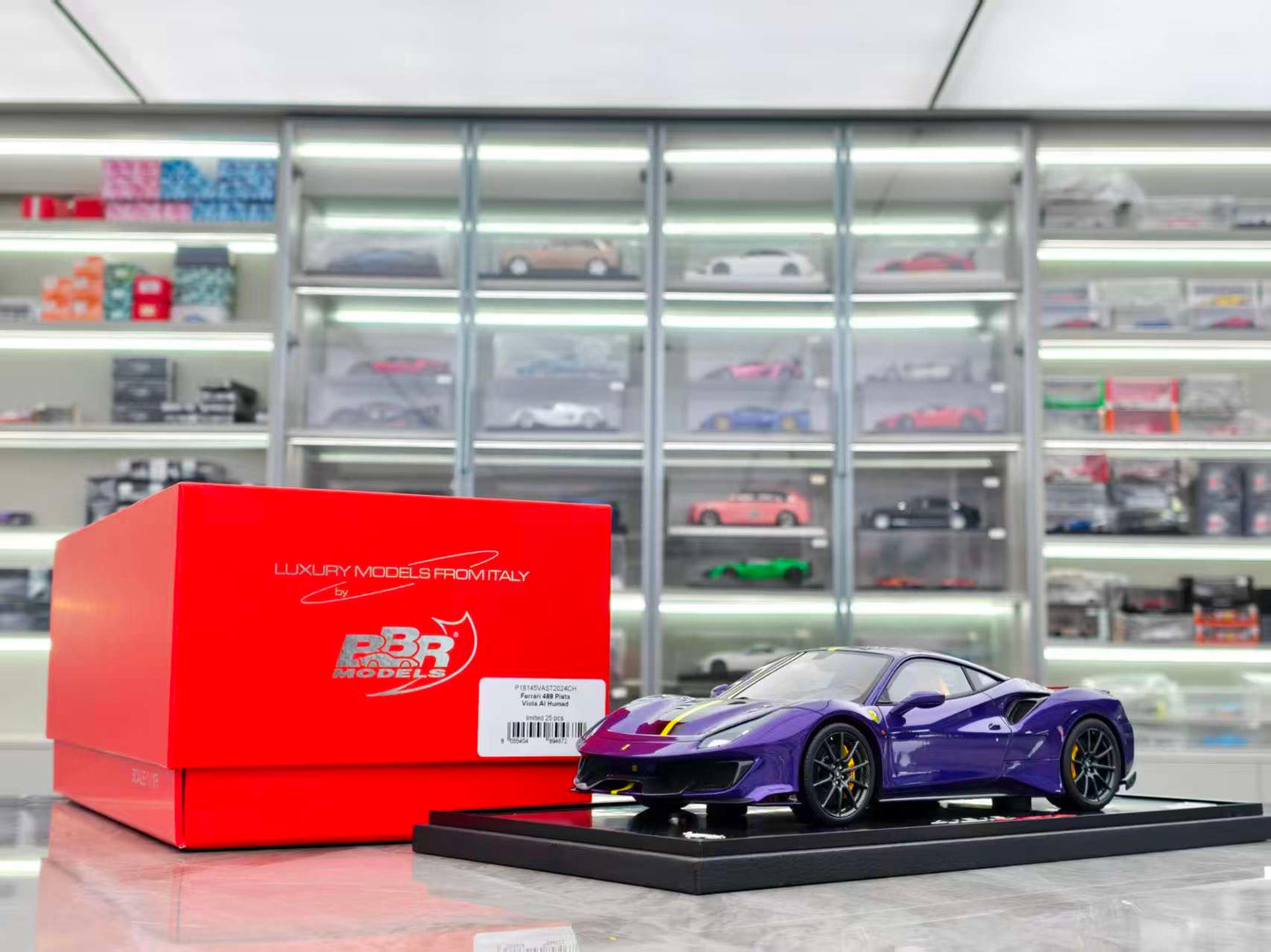 BBR 1/18 Ferrari 488pista Arabian Purple P18145VAST2024CH