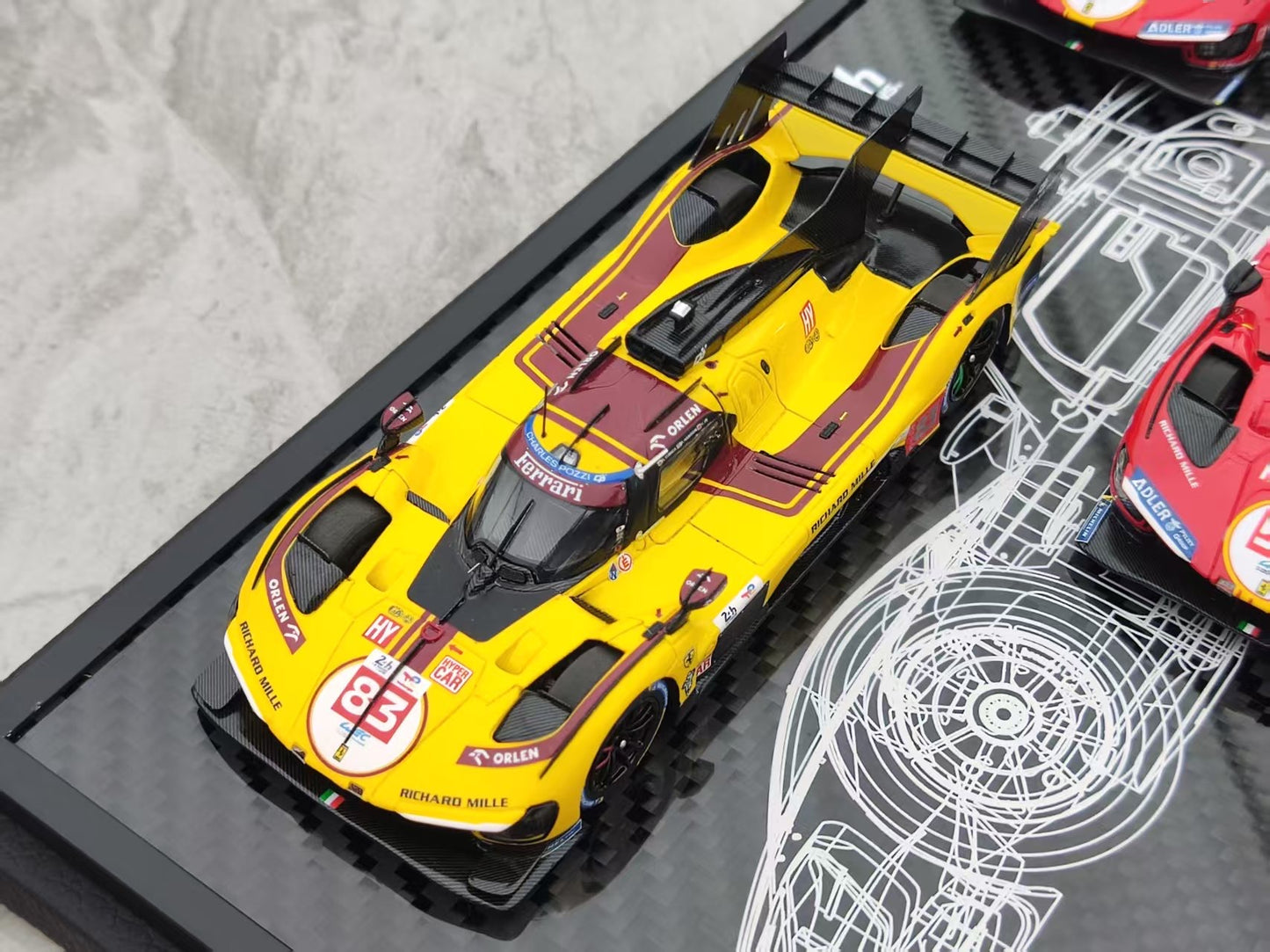 BBR 1/43 Ferrari 499P 2023, 2024, 2025 Le Mans Three-Year Champion - Three-Car Set EX57CH