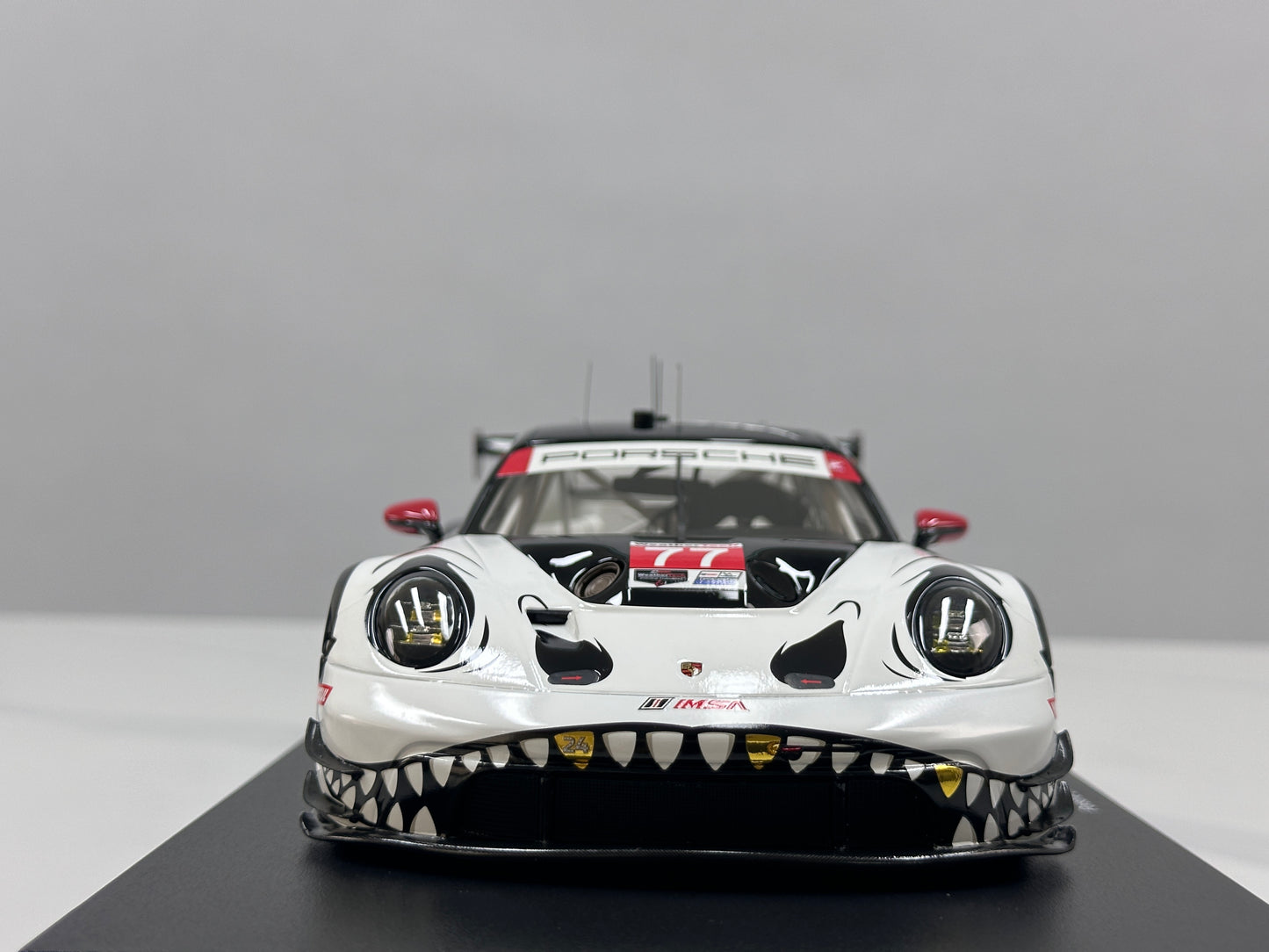 Topspeed 1/18 Porsche 911 GT3 R #77 AO Racing 2025 IMSA Petit Le Mans Skeleton Dragon Livery TS0651