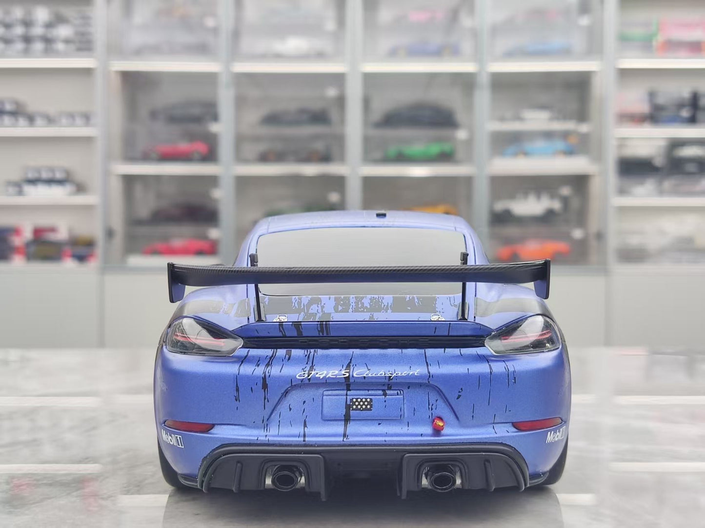 OTTO 1/18 Porsche Cayman 718 GT4 RS Clubport 2021 Blue/Black Livery OT469