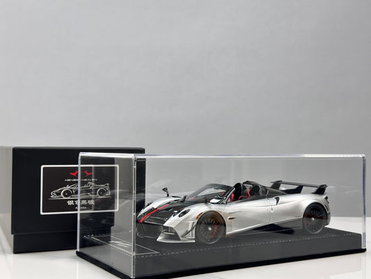 HH Model 1/18 Pagani Huayra Silver & Black Carbon HH662