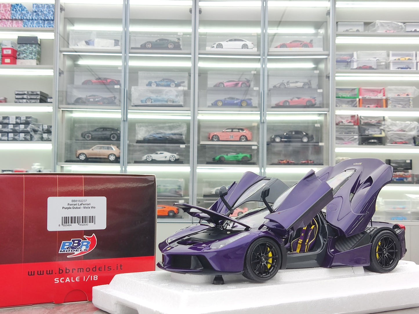 BBR 1/18 Ferrari LaFerrari Alloy Fully Open, Purple BB8182237