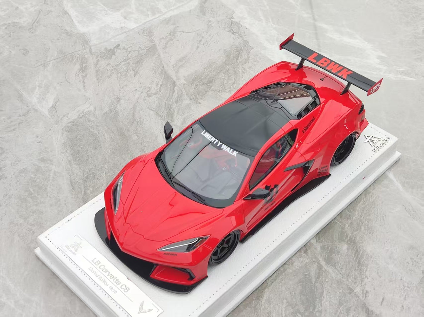 BBA MODEL 1/18 Corvette C8 LB Widebody Modified, Standard Red BBA035