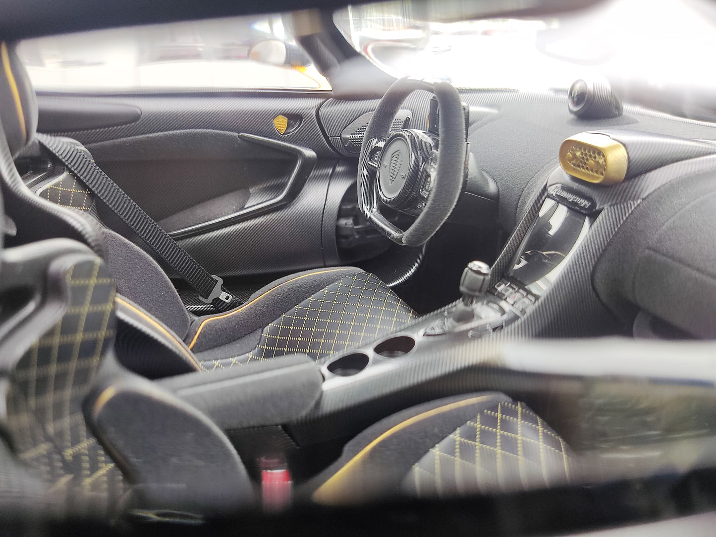FRONTIART 1/8 Koenigsegg Jesko 7509 Gold Carbon Limited Edition Model Car FA161