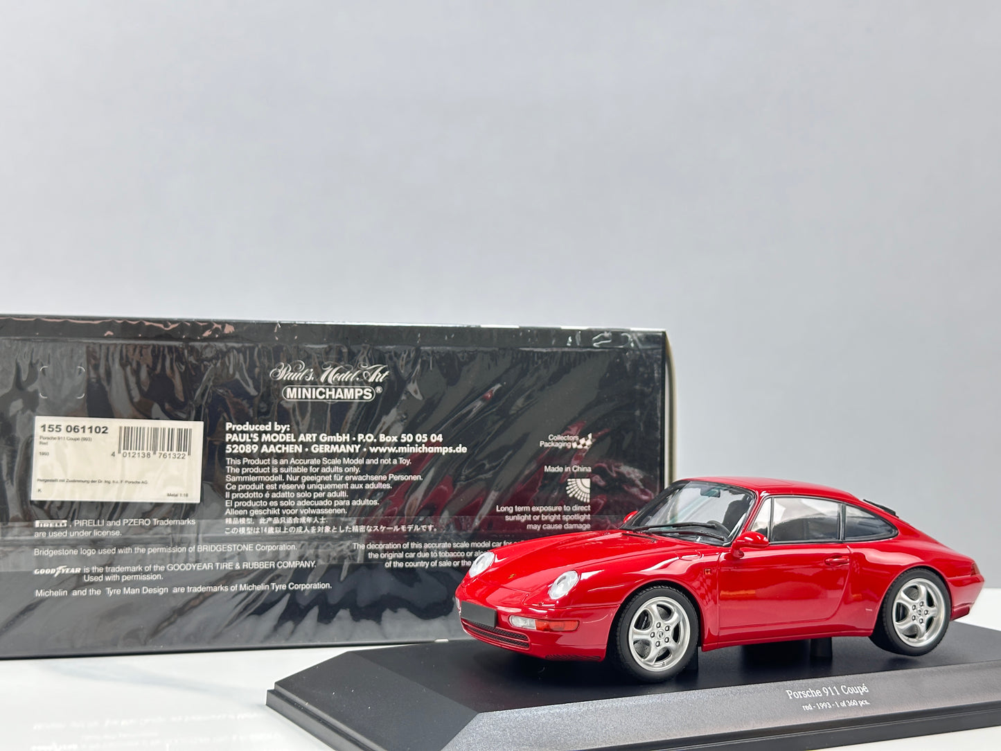 MINICHAMPS 1/18 Porsche 911 (993) 1993 Red 155061102