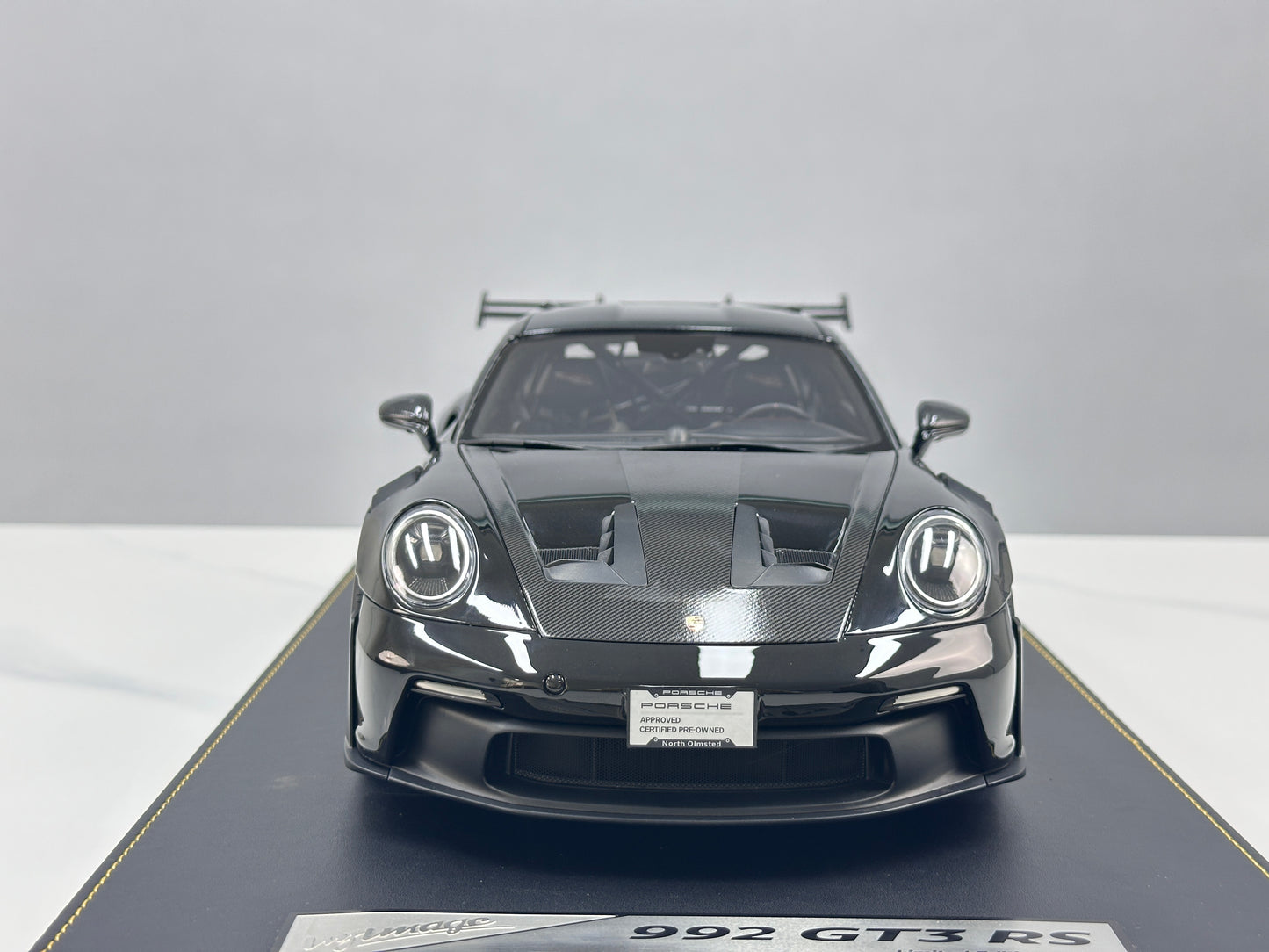 IVY 1/12 Porsche 992 GT3 RS, Black with Orange Wheels IVY243