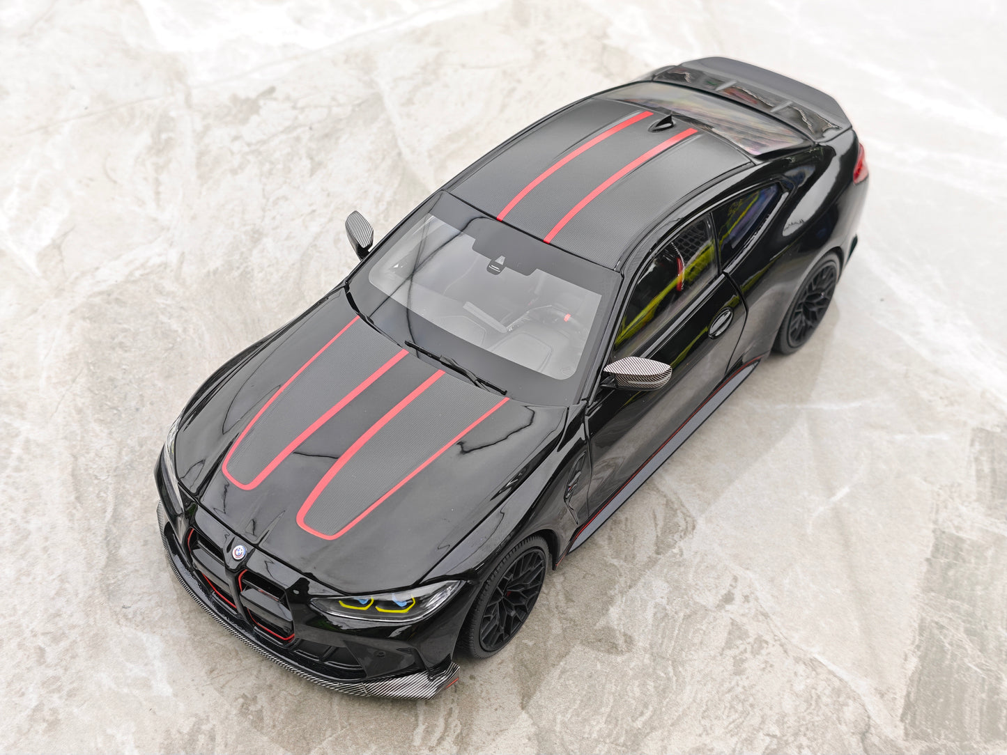 MINICHAMPS 1/18 BMW M4 CSL, Black, Alloy, Fully Open, 110023021