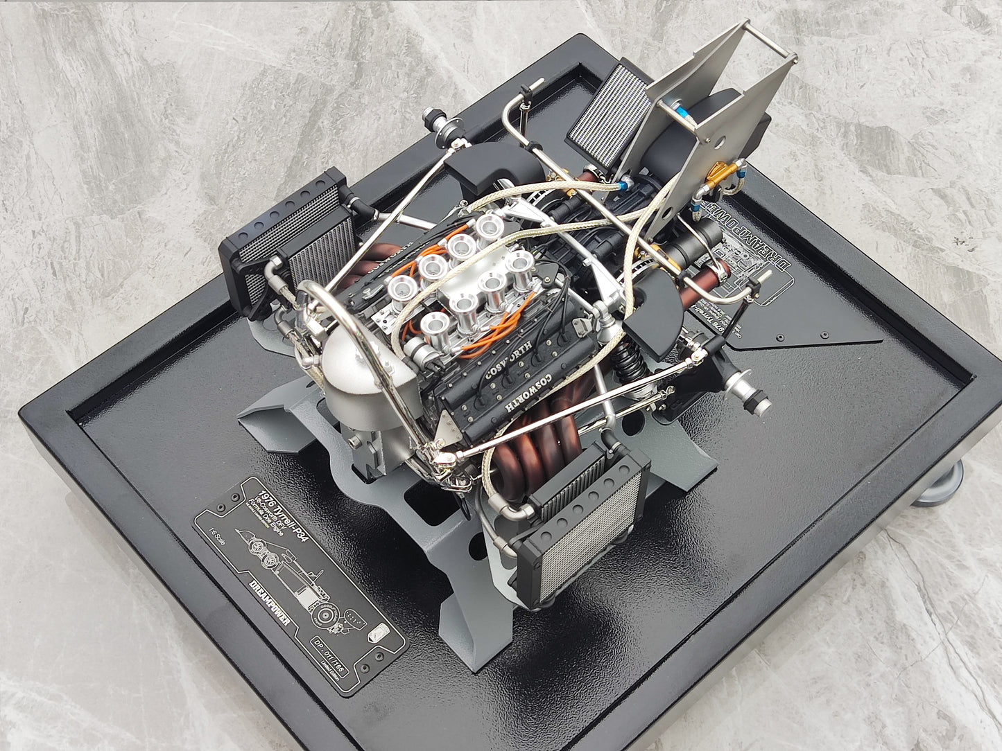 Dreamwalkers 1/6 Motoro 1976 Tyrrell P34 Formulo 1 Motoro Motoro Nigra 38# Motormodelo Ornamaĵoj T-P34-01