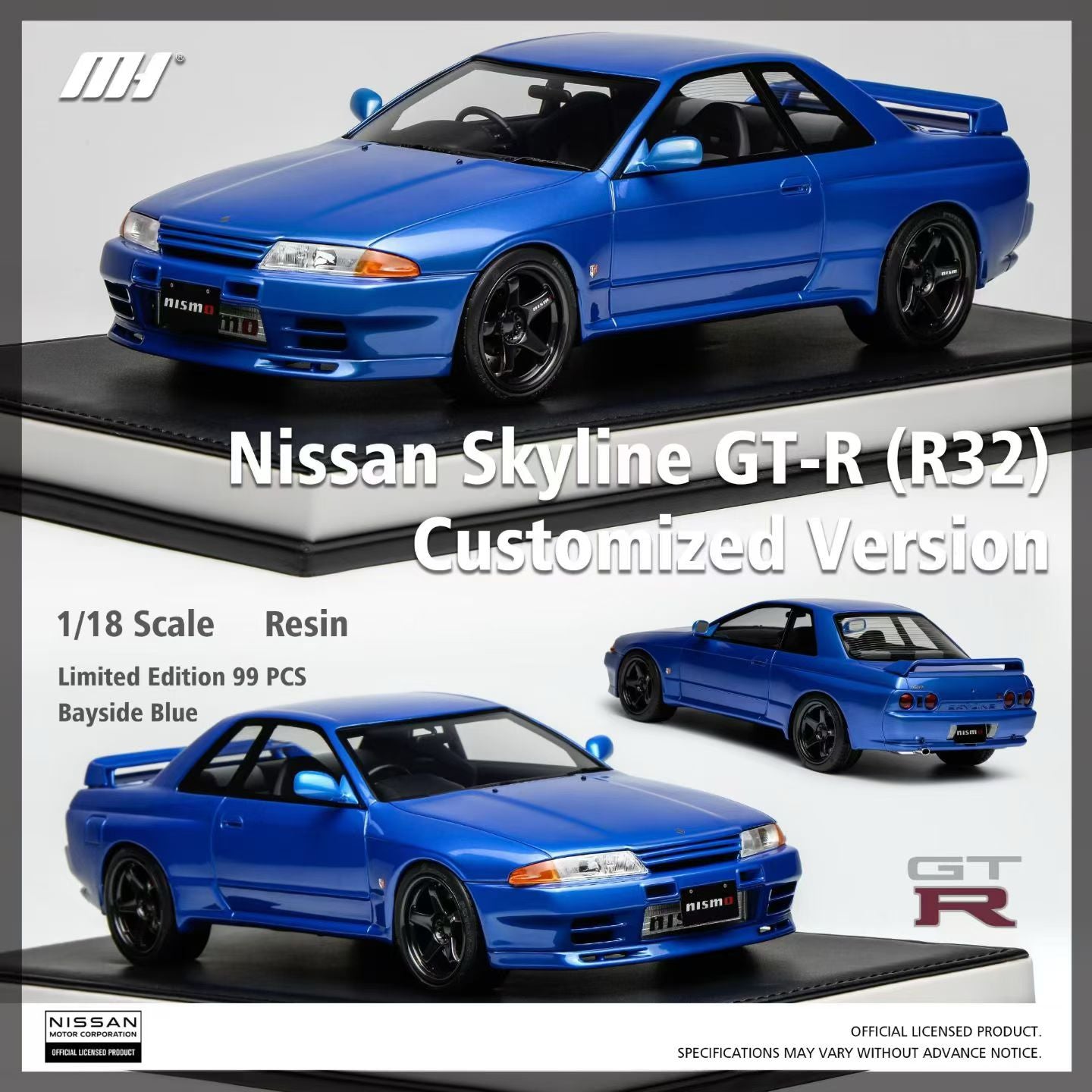 MOTORHELIX 1/18 Nissan Skyline GT-R (R32) Diecast Model