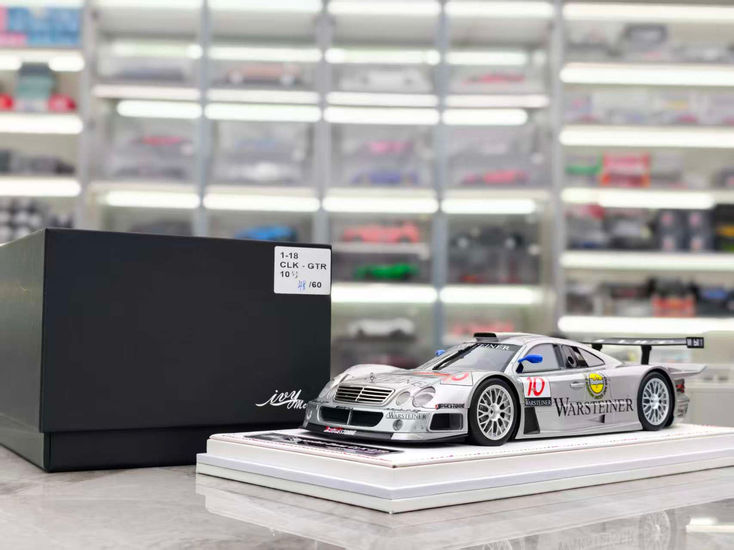 IVY 1/18 Mercedes-Benz CLK GTR Silver #10 IVY235
