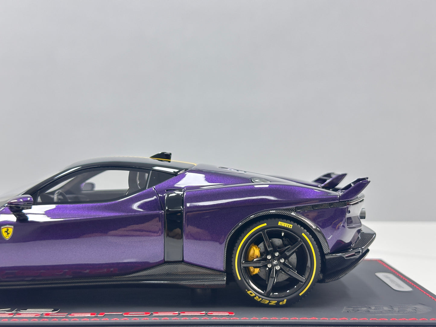BBR 1/18 Ferrari 849 Testarossa Assetto Fiorano – Hong Kong Purple/Yellow Livery (P18276E)
