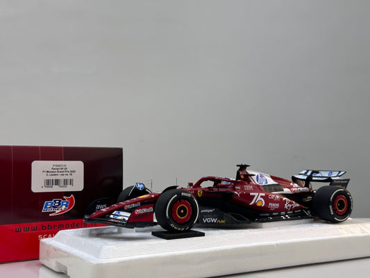 BBR 1:18 Ferrari SF25 – Monaco GP Monaco Grand Prix – 2nd Place (#16) | P18267C16