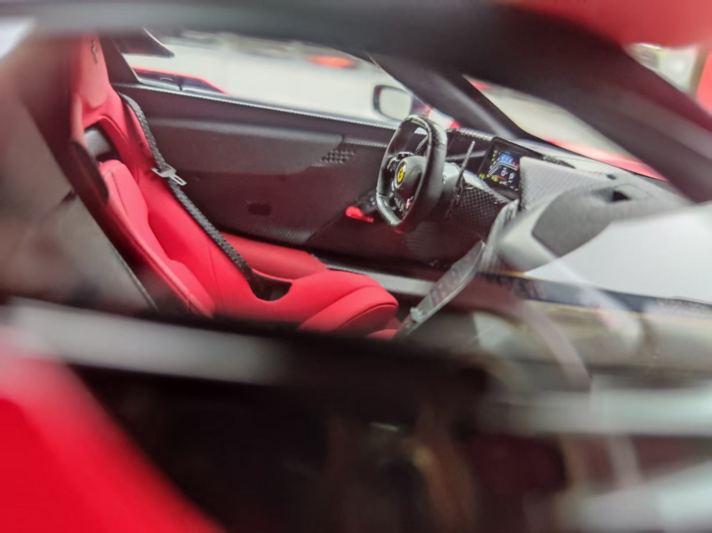 BBR 1/18 Ferrari F80 (New "King of the Road") - Leather Base, Standard Red/Silver Wheels (P18253A)