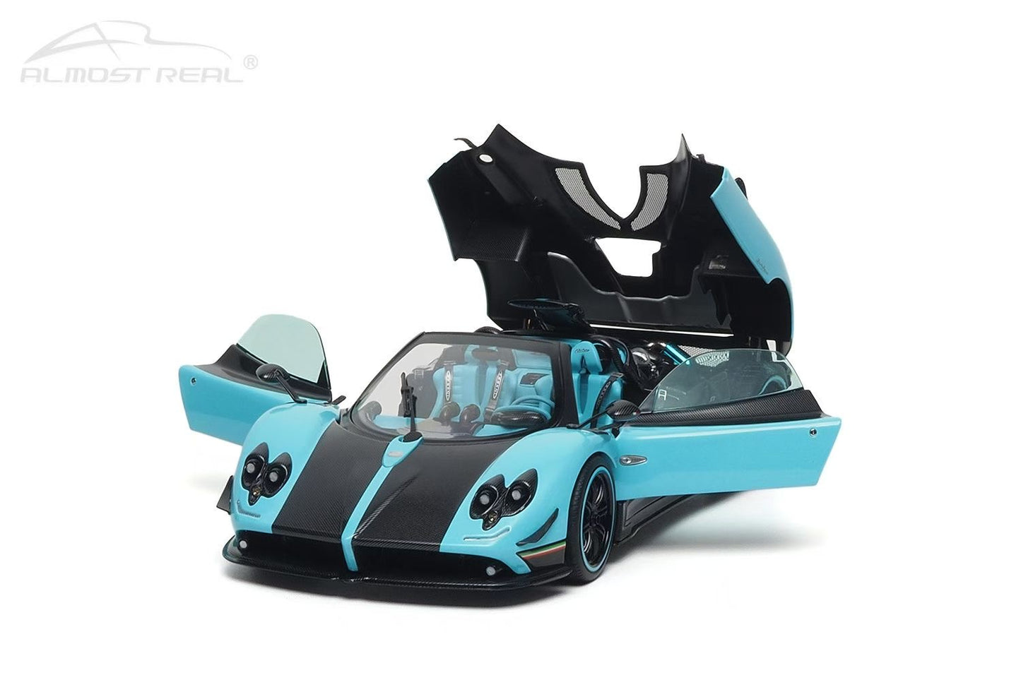 AR+ 1/18 Pagani Zonda Uno Blue All-Opening Alloy Car Model
