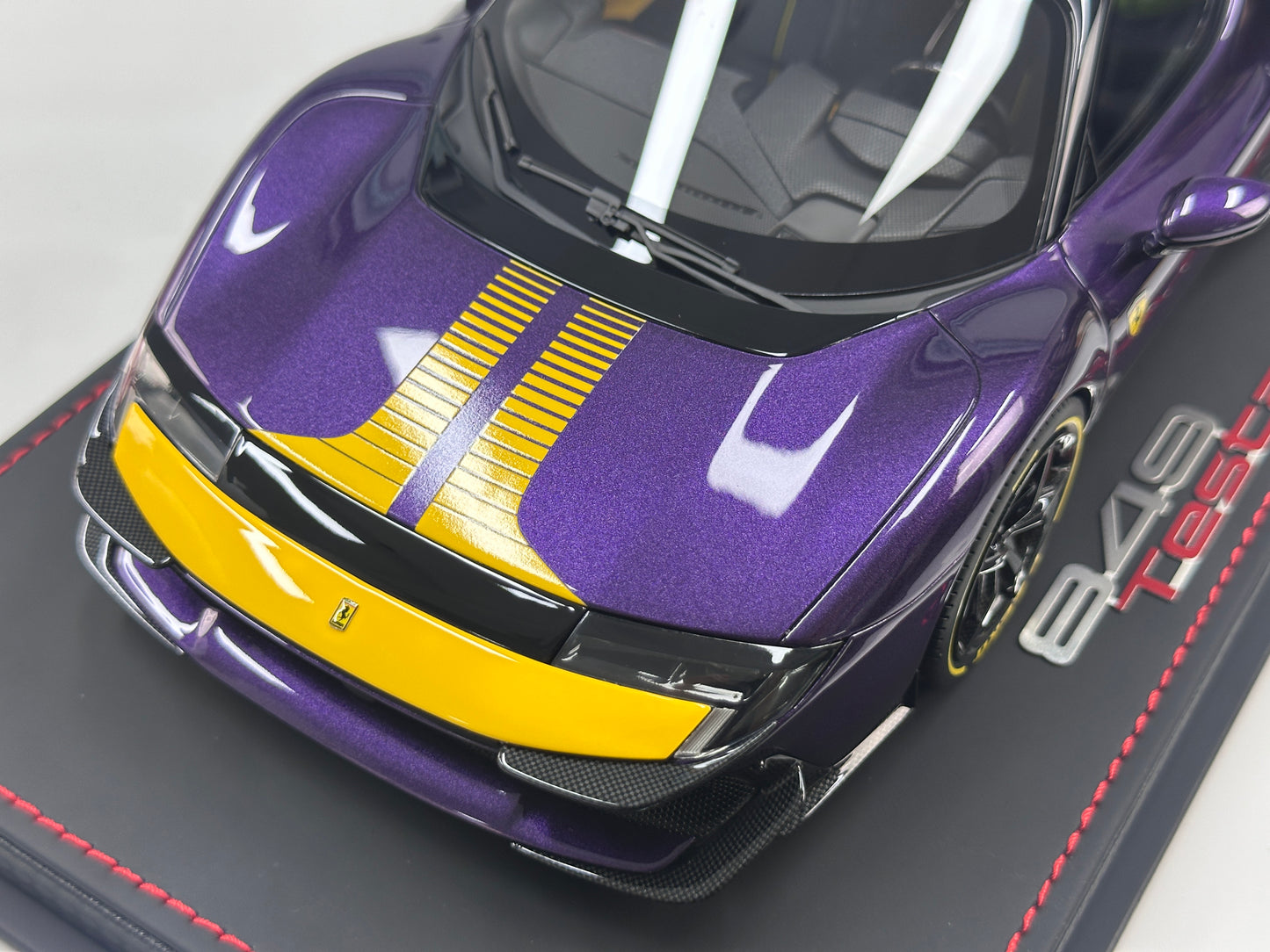BBR 1/18 Ferrari 849 Testarossa Assetto Fiorano – Hong Kong Purple/Yellow Livery (P18276E)