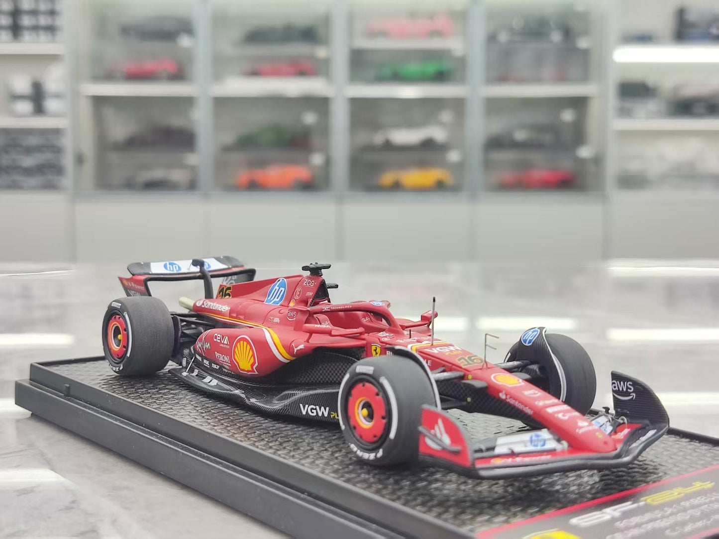 BBR 1/43 Ferrari SF24 Monza GP 2024 Leclerc Winner #16 Red BBRC307ACH