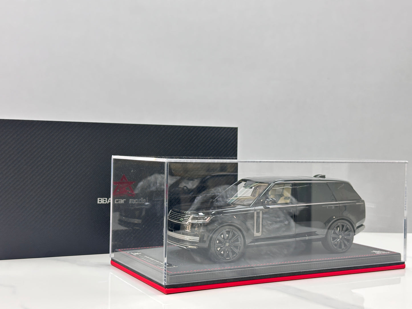 BBA MODEL 1/18 Land Rover Range Rover Autobiography Long Wheelbase Jet Black BBA069