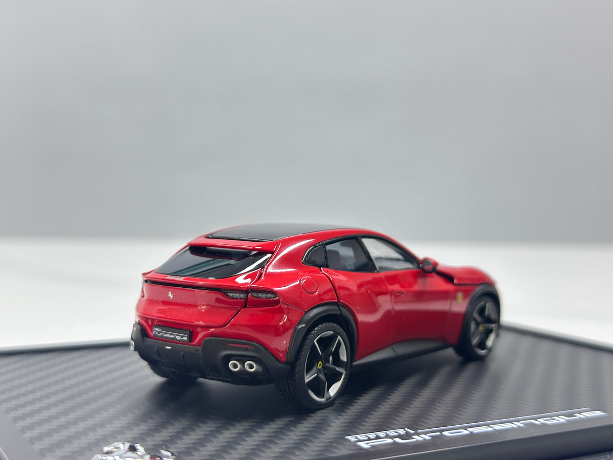 BBR 1/43 Ferrari Purosangue Die-cast Model (Fully Opening, Black Roof) – Standard Red (HE43001AST)