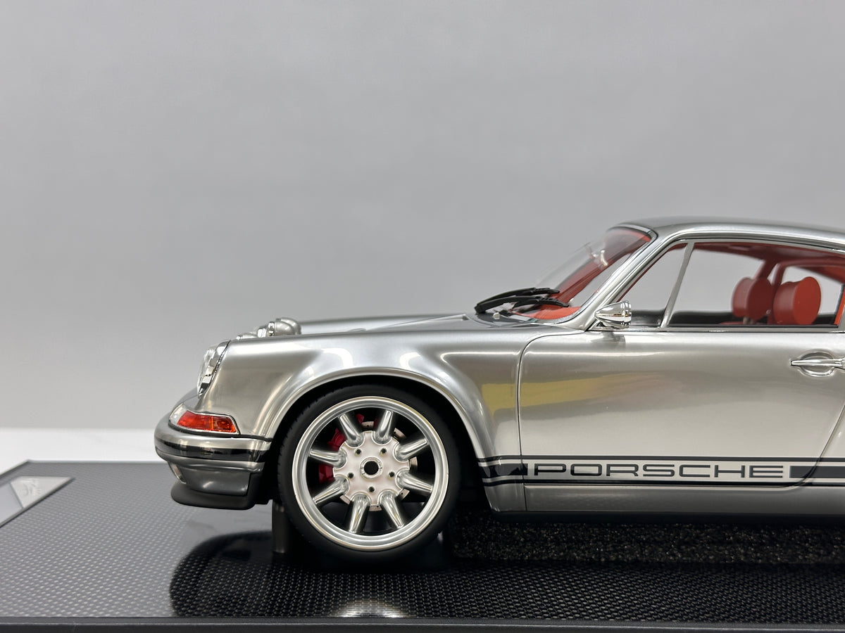 IVY 1/12 Porsche Singer, Matte Chrome with White Wheels IVY249