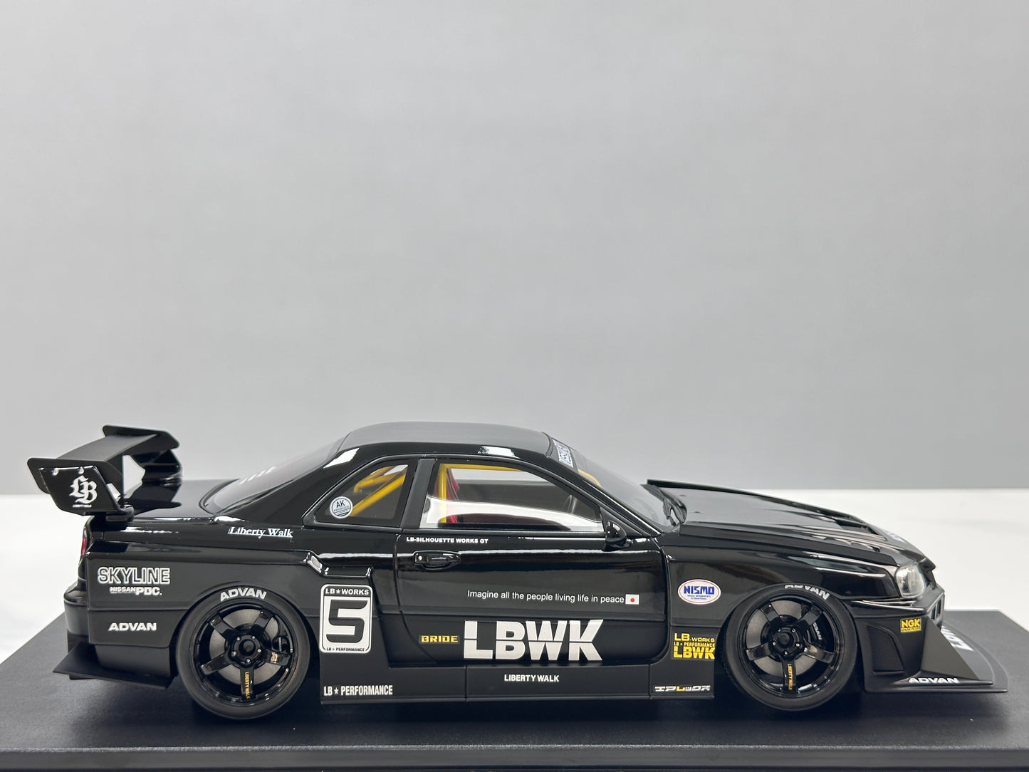 GT Spirit 1/18 Nissan Skyline GTR R34 LB - Super Silhouette Black Livery CLDC049